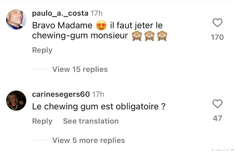 Commentaire des internautes | Source : capture Instagram