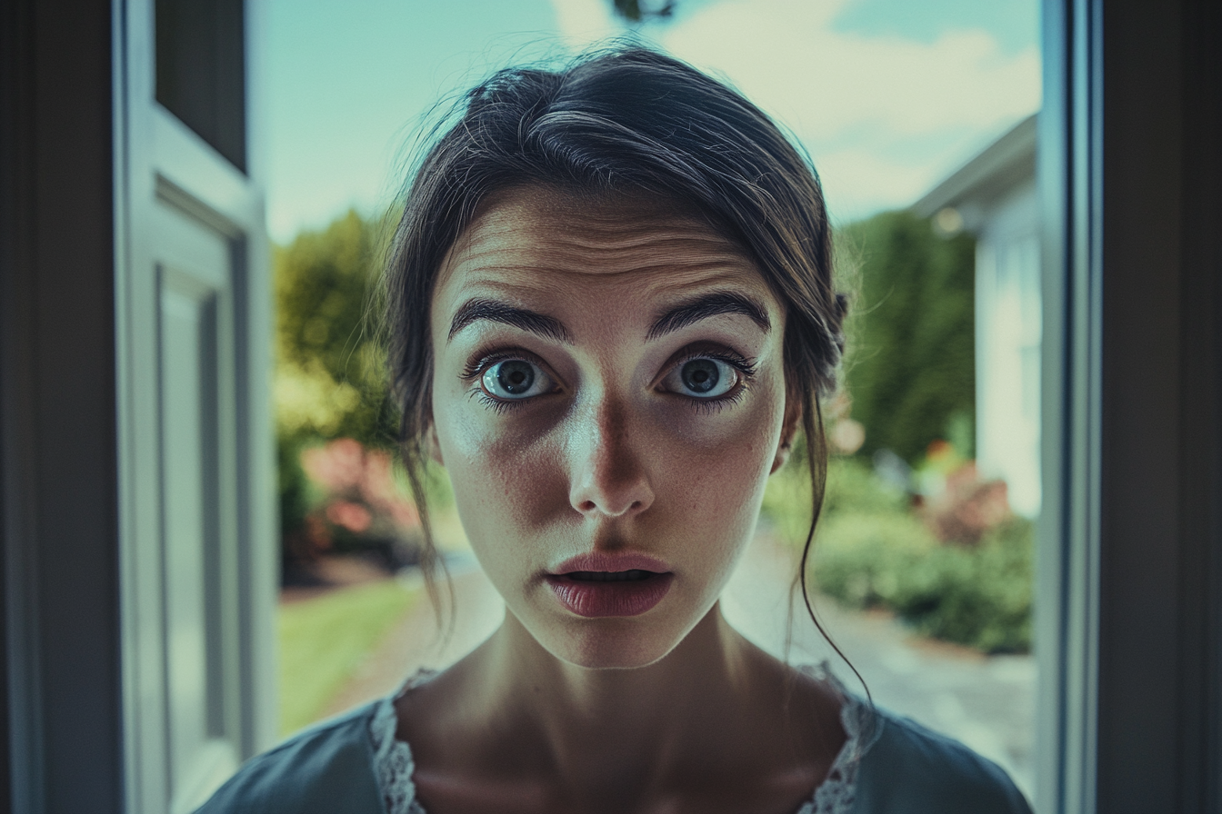 Une femme qui regarde fixement en état de choc | Source : Midjourney