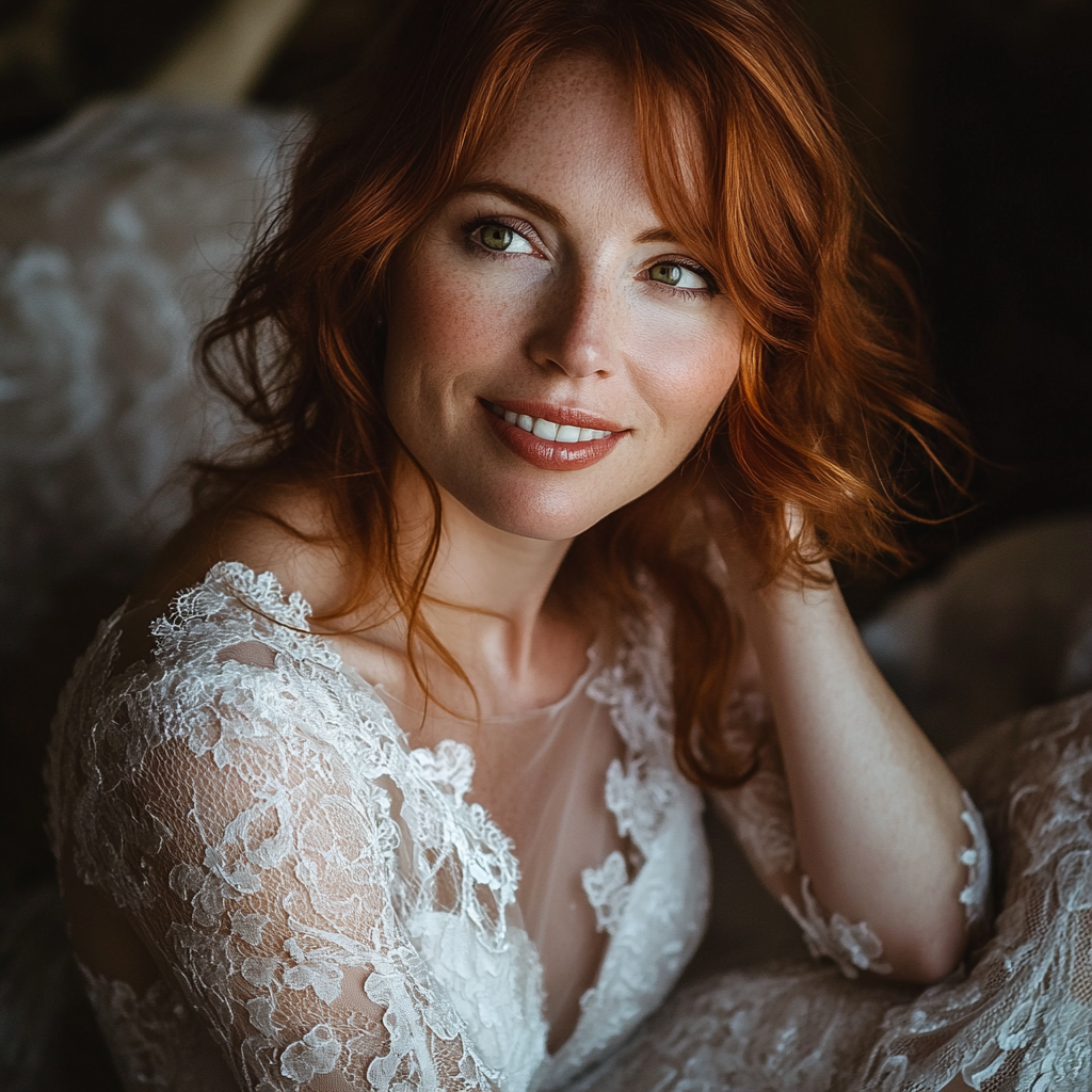 Une mariée souriante | Source : Midjourney