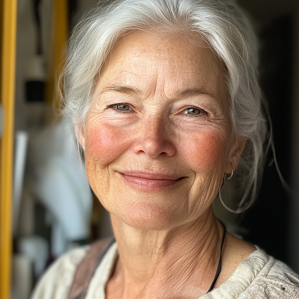 Une femme âgée souriante | Source : Midjourney