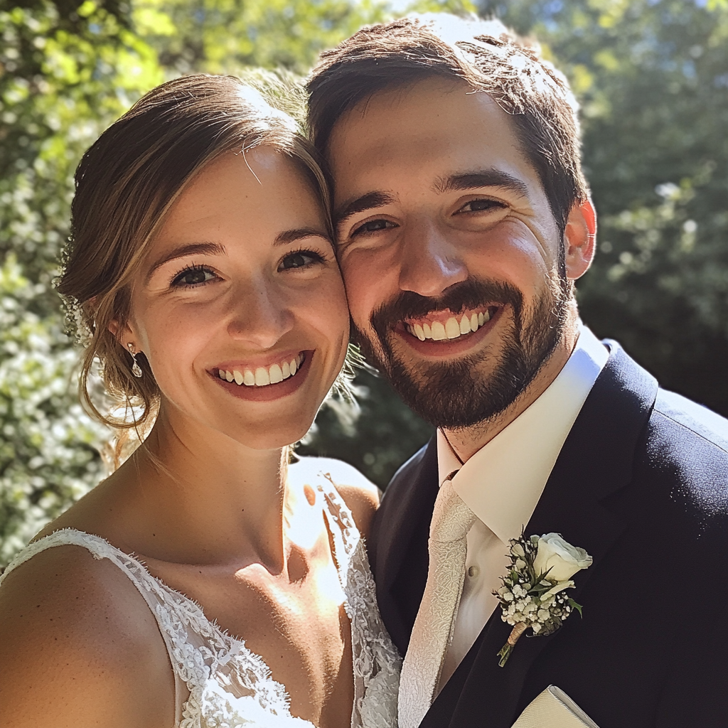 Un couple souriant | Source : Midjourney