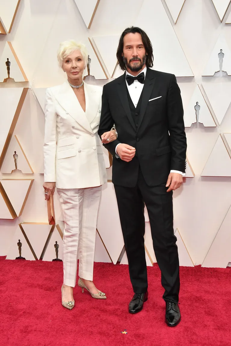 Keanu Reeves aux Oscars 2020 avec sa mère Patricia Taylor à Hollywood | Source : Getty Images