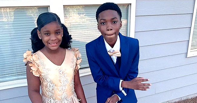 Skylar, 7 ans, et son grand frère Christian avant le bal père-fille de l'école. | Source : facebook.com/trelysia.s.hamerter