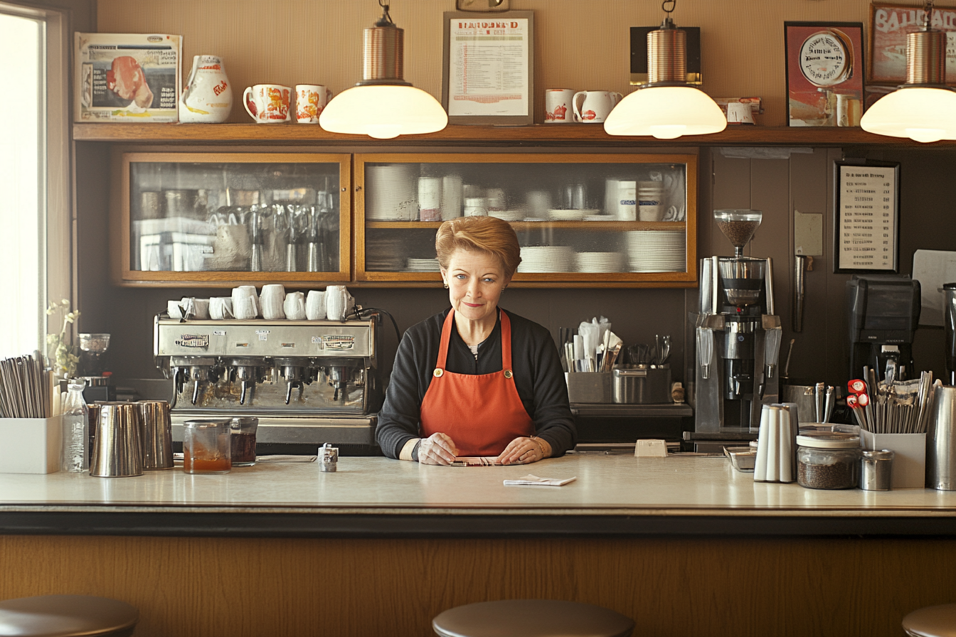 Une femme d'âge mûr travaillant dans un restaurant | Source : Midjourney