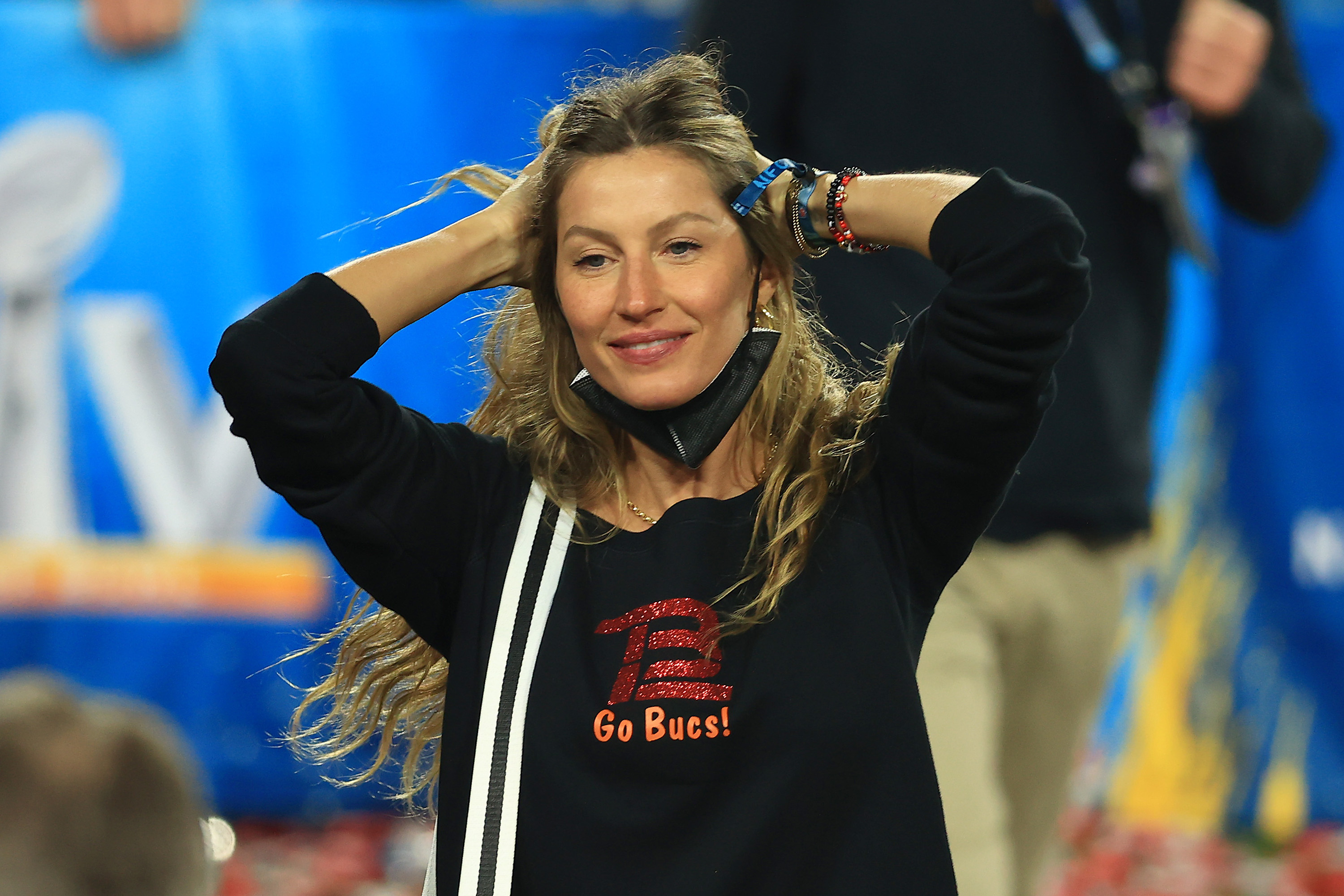 Gisele Bündchen au stade Raymond James à Tampa, en Floride, le 7 février 2021 | Source : Getty Images