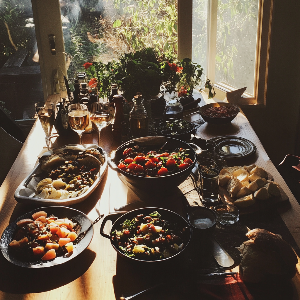 De la nourriture sur une table | Source : Midjourney