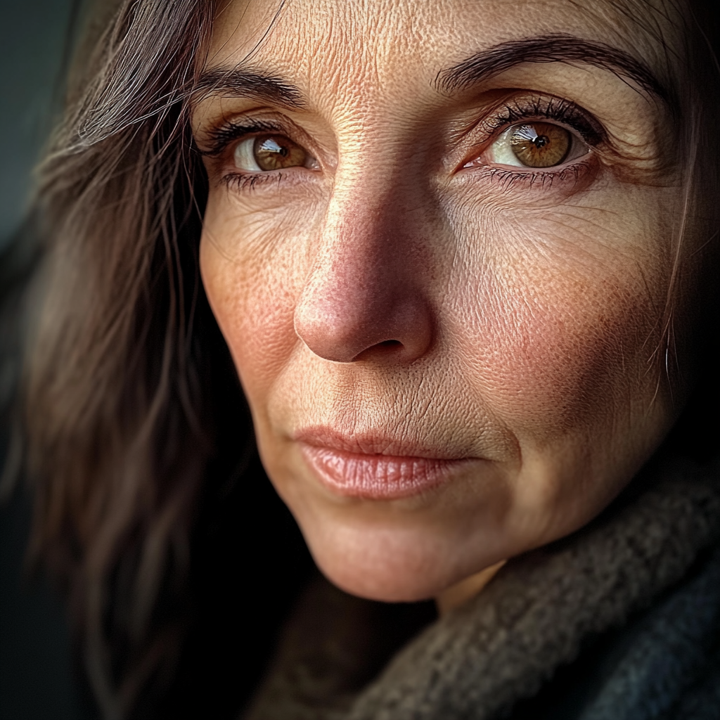 Close-up of a woman | Source: Midjourney