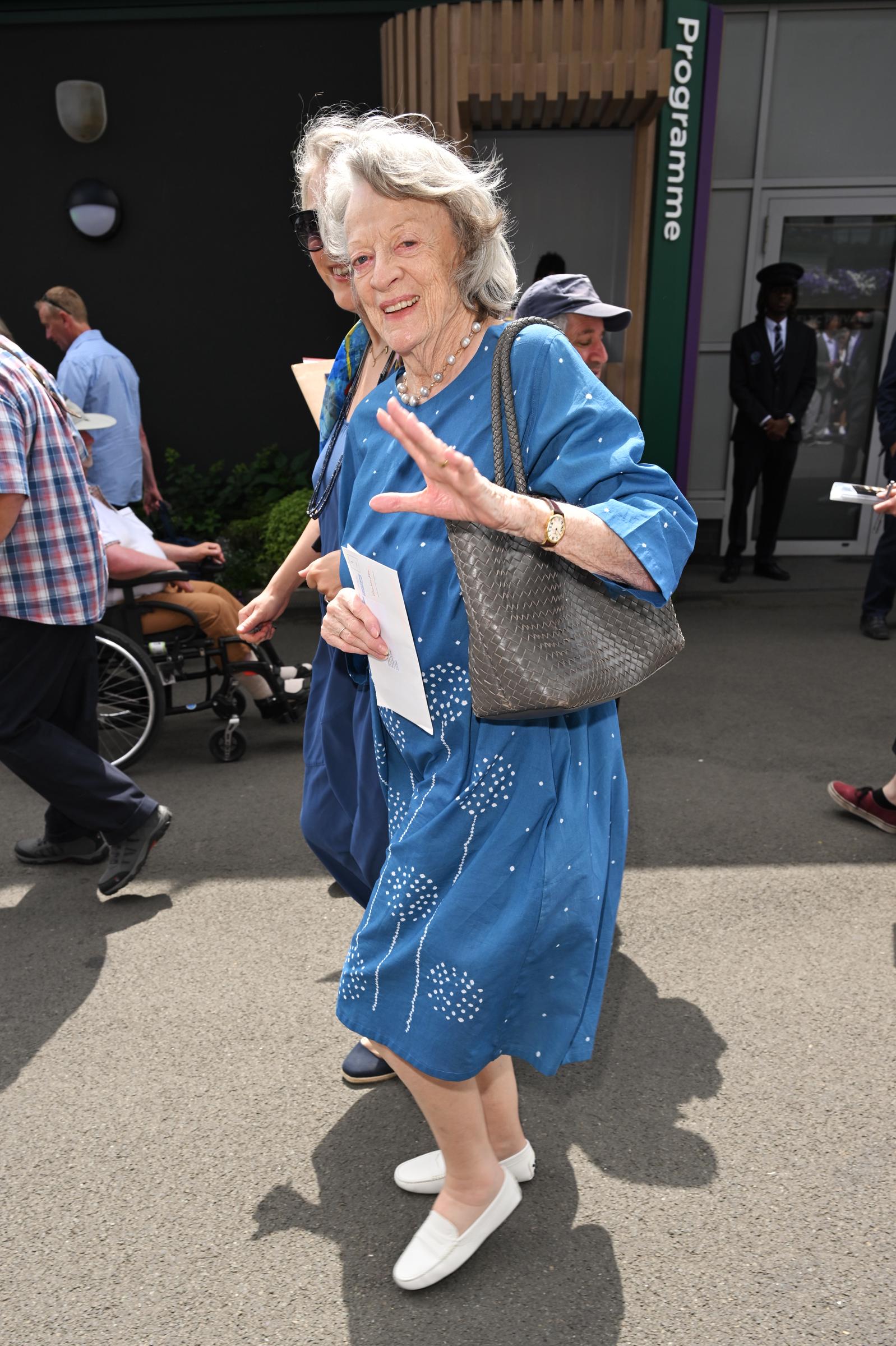 Maggie Smith au All England Lawn Tennis and Croquet Club le 9 juillet 2022, à Londres, en Angleterre. | Source : Getty Images