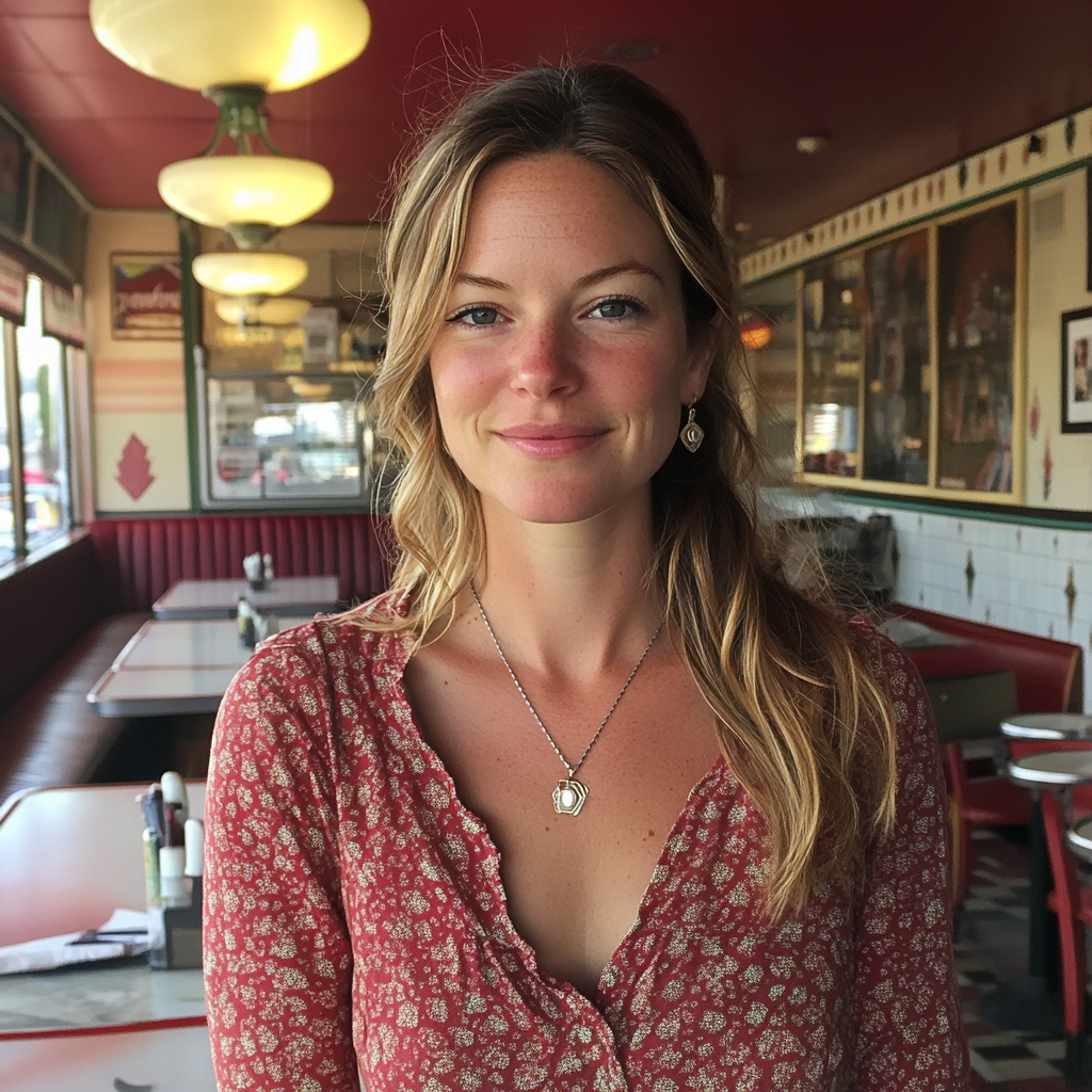 Une femme debout dans un restaurant | Source : Midjourney