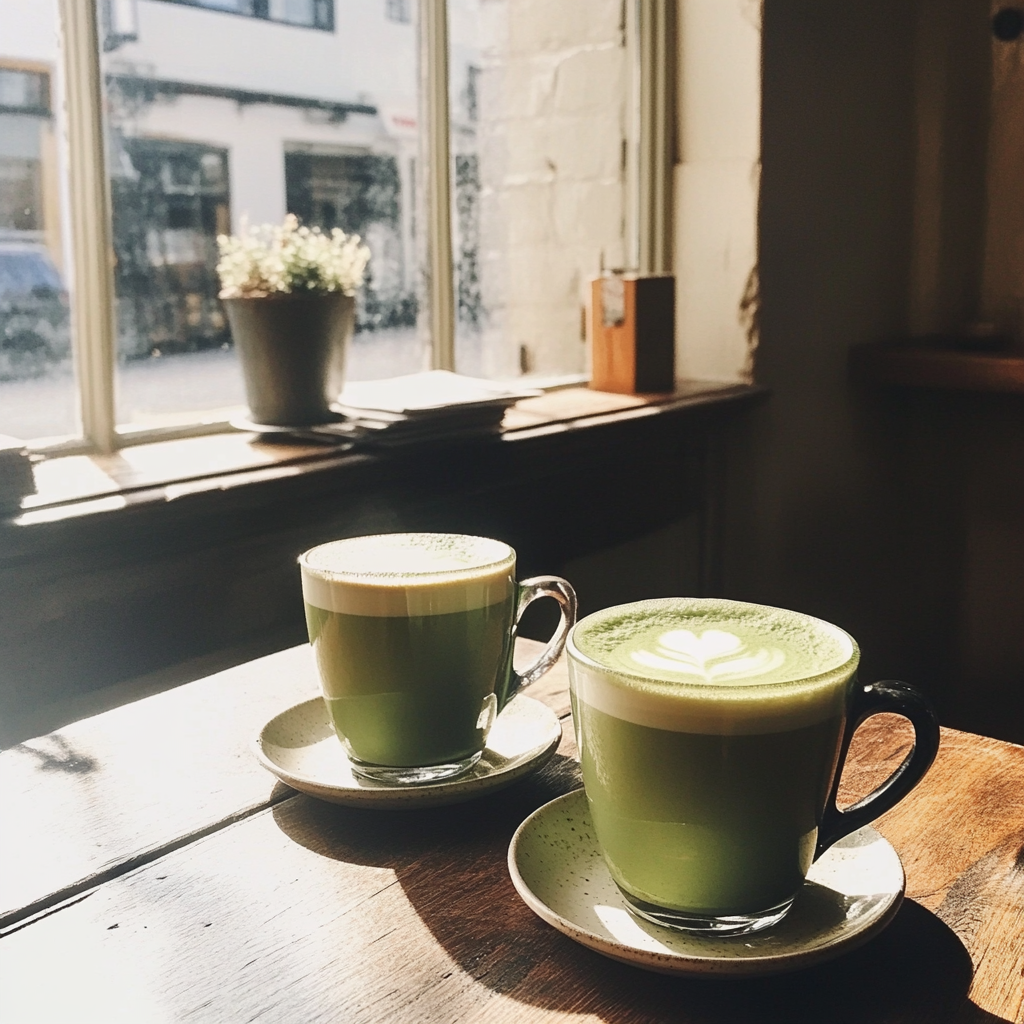 Lattes sur une table | Source : Midjourney