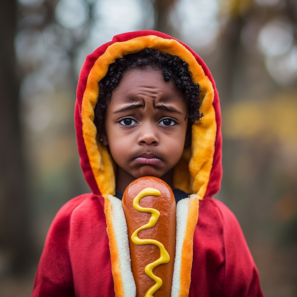 Une fille portant un costume de hot-dog | Source : Midjourney