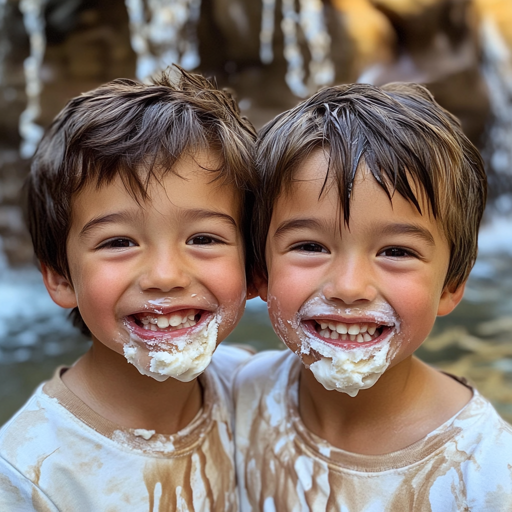 Des jumeaux souriants | Source : Midjourney