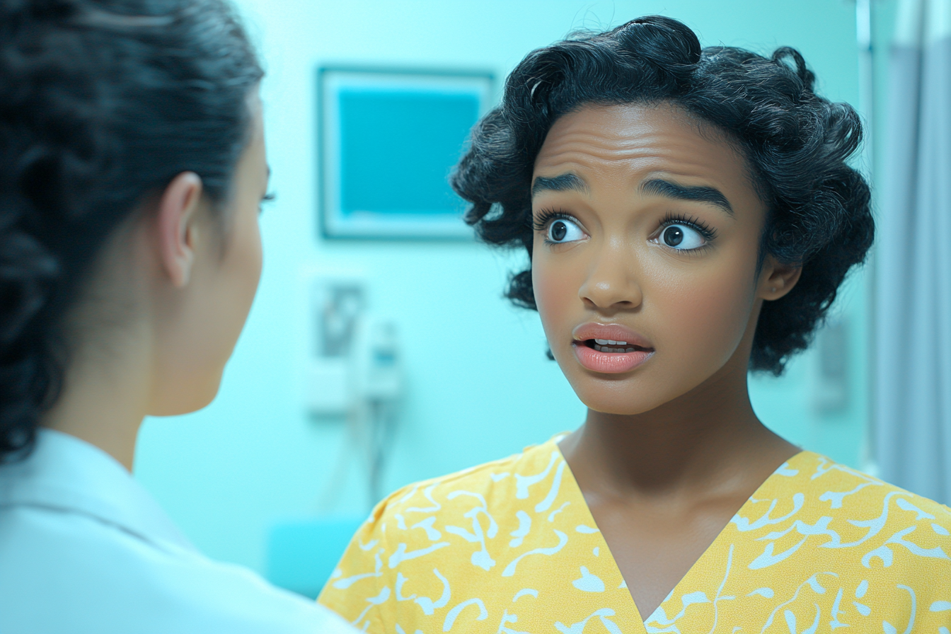 Une femme regarde un médecin | Source : Midjourney