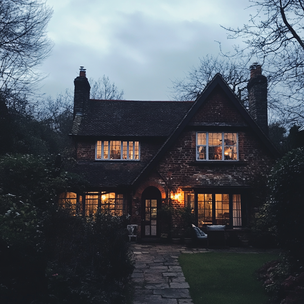 L'extérieur d'une maison douillette | Source : Midjourney