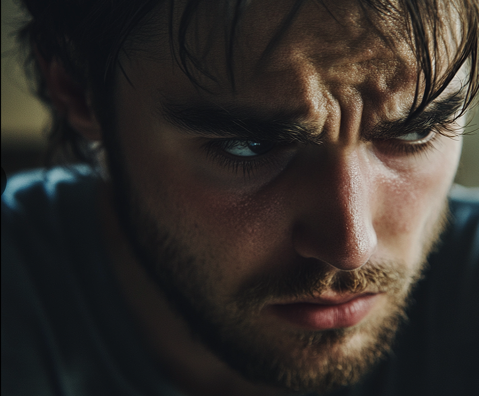 Un homme troublé fronce les sourcils | Source : Midjourney