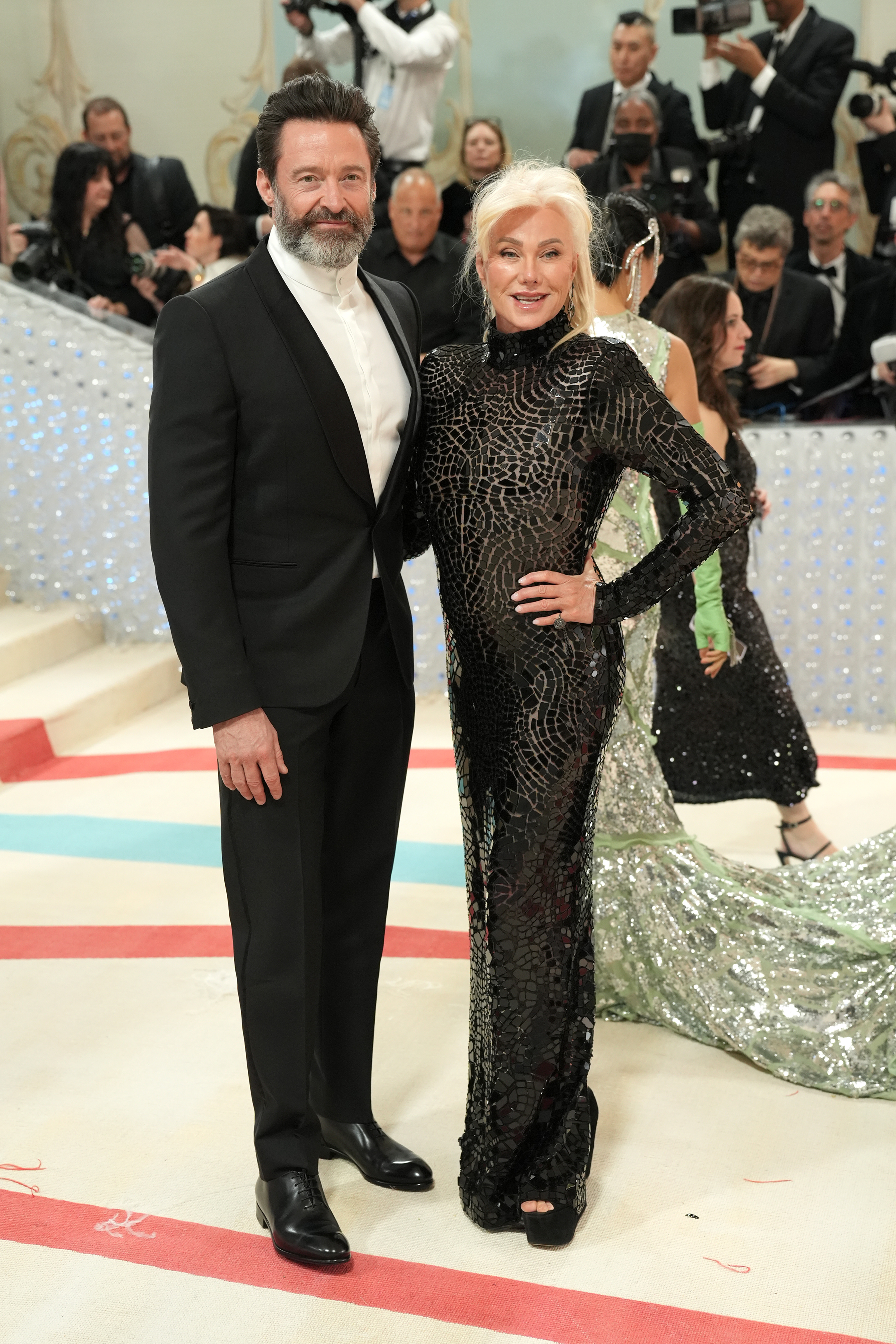 Hugh Jackman et Deborra-Lee Furness au Met Gala célébrant "Karl Lagerfeld : Une ligne de beauté" le 1er mai 2023 à New York. | Source : Getty Images