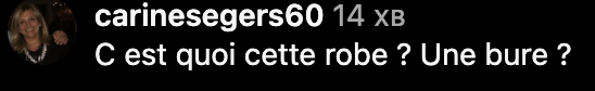 Capture d'écran du commentaire d'un internaute I Source : Facebook Paris Match