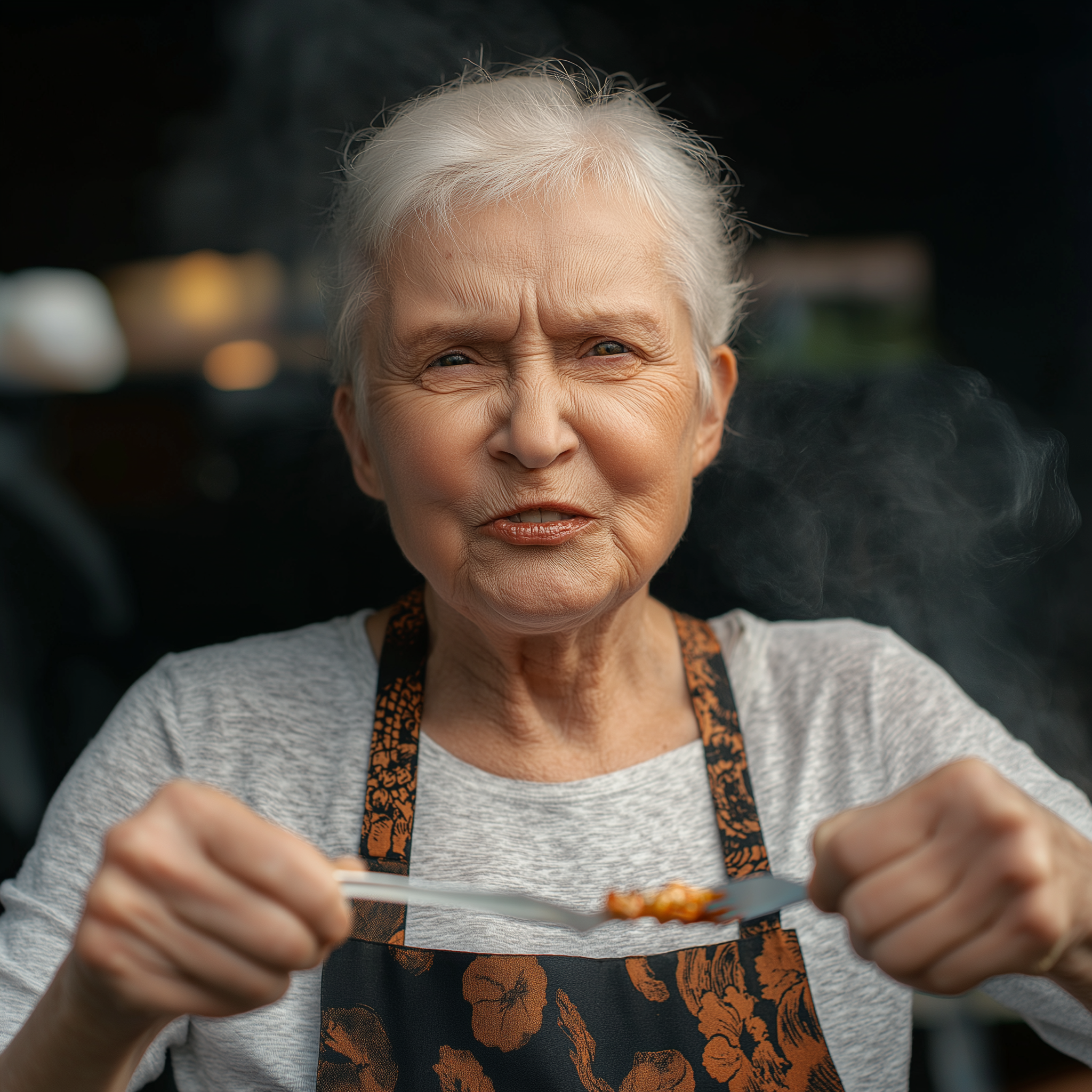 Une femme âgée qui sert de la nourriture | Source : Midjourney