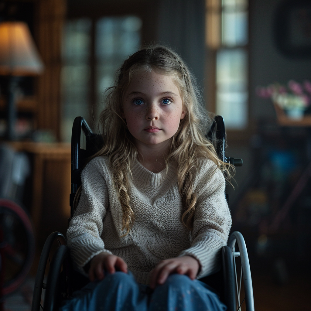 Une jeune fille en fauteuil roulant | Source : Midjourney