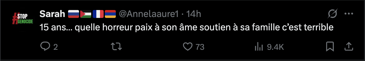 Commentaire d'un internaute concernant le décès de Lorenzo | Source : X