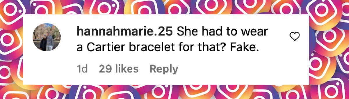 Un commentaire de fan sur Meghan Markle, daté du 12 janvier 2025 | Source : Instagram/entertainmenttonight