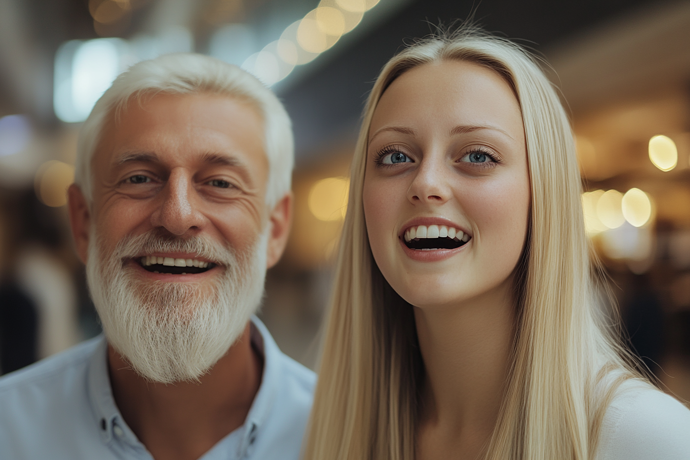 Un homme âgé avec une jeune femme | Source : Midjourney