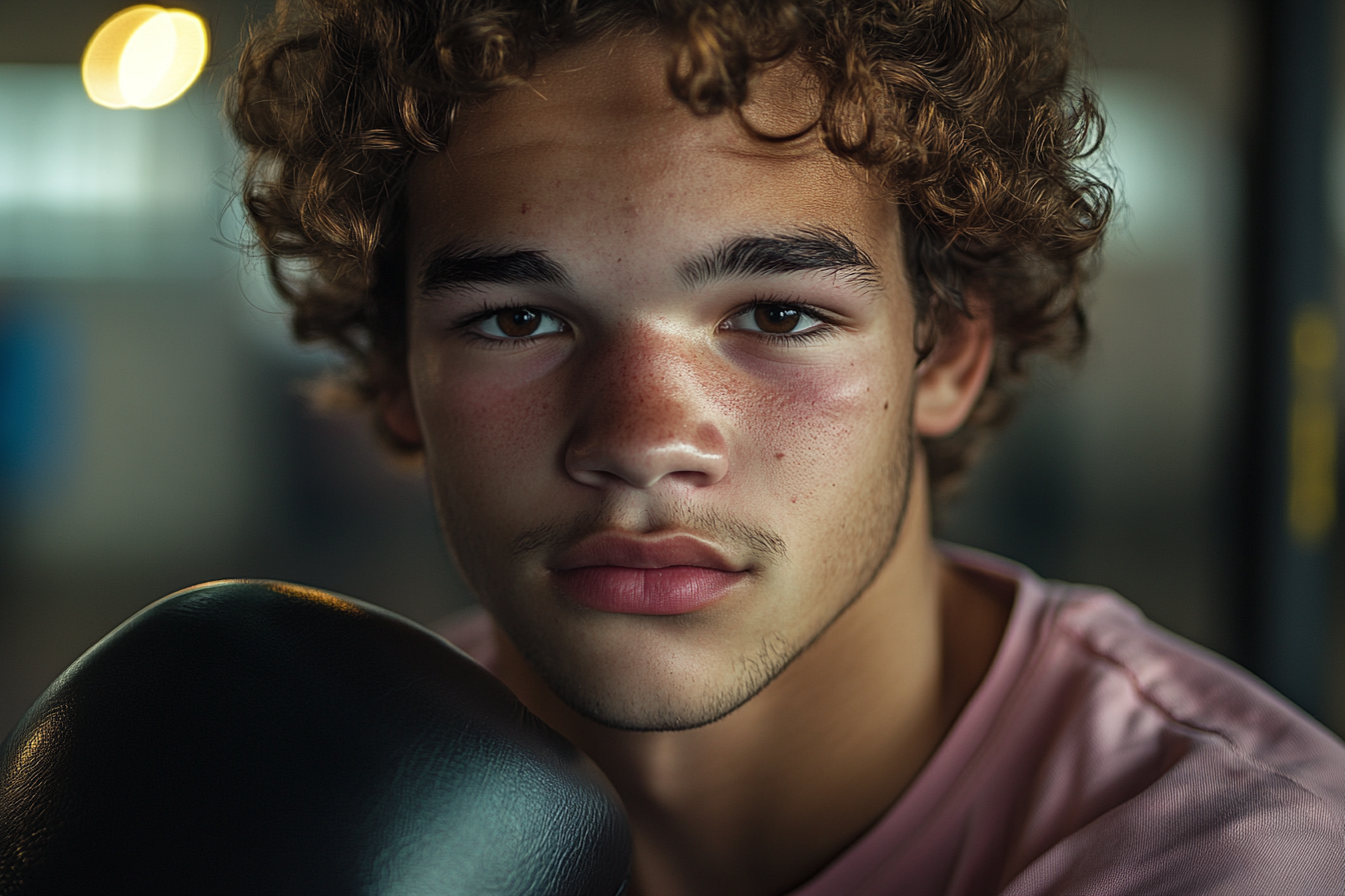 Un jeune homme dans une salle de boxe | Source : Midjourney