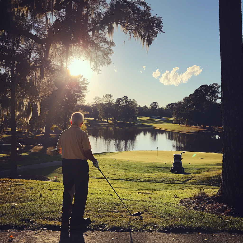 Un homme âgé qui joue au golf | Source : Midjourney