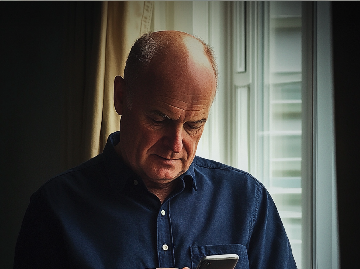 Un homme envoyant des messages sur son téléphone | Source : Midjourney