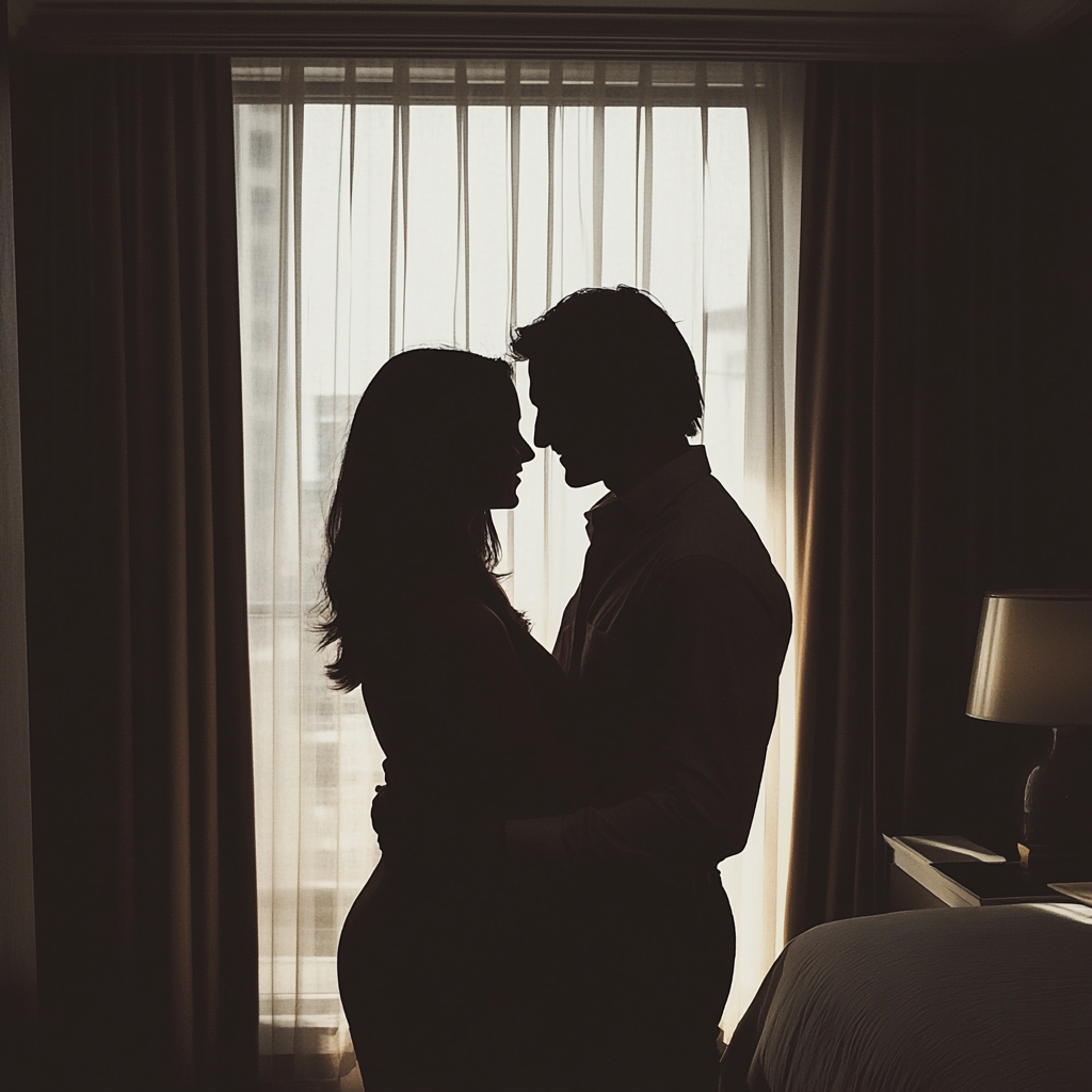 Silhouette d'un couple | Source : Midjourney