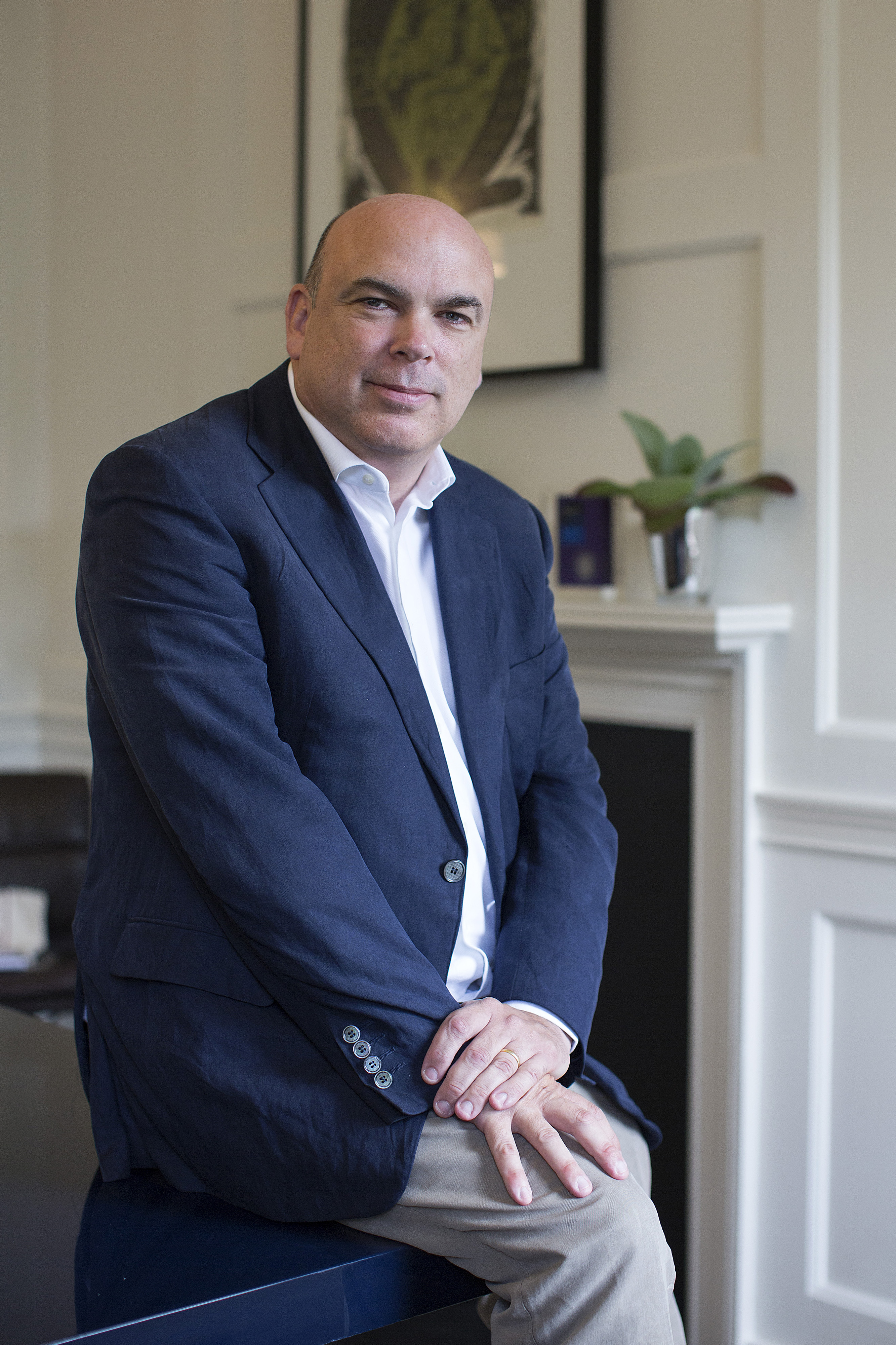 Mike Lynch pose pour une photographie le 8 juillet 2014. | Source : Getty Images