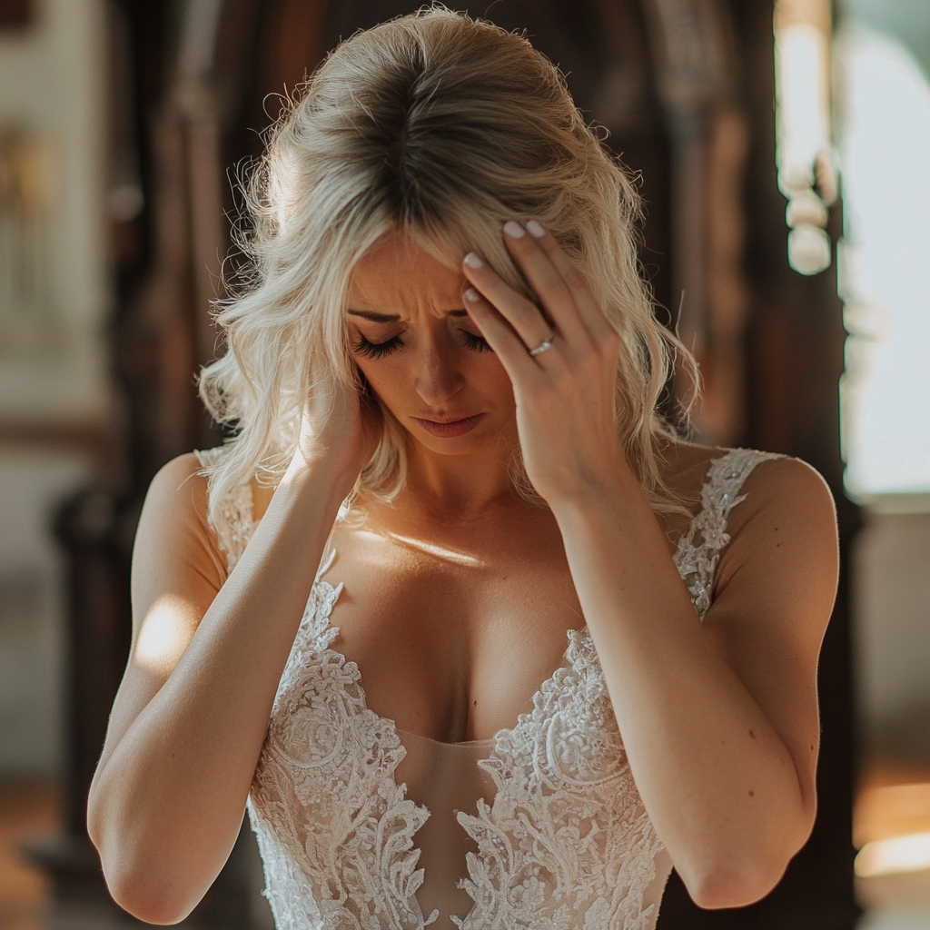 A devastated bride | Source: Midjourney