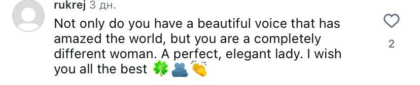 Commentaire d'un internaute | Source : Instagram/susanboylemusic