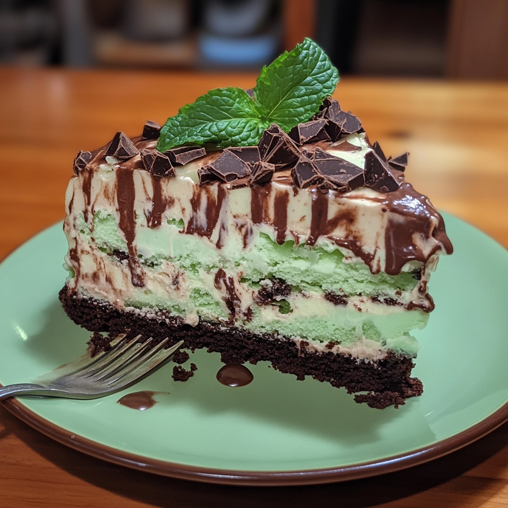 Un dessert à la menthe poivrée | Source : Midjourney