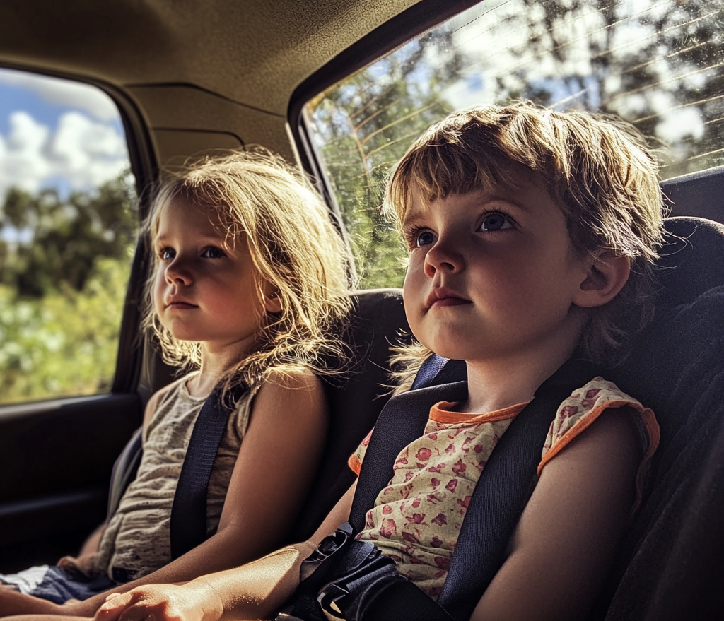 Enfants à l'intérieur d'une voiture | Source : Midjourney