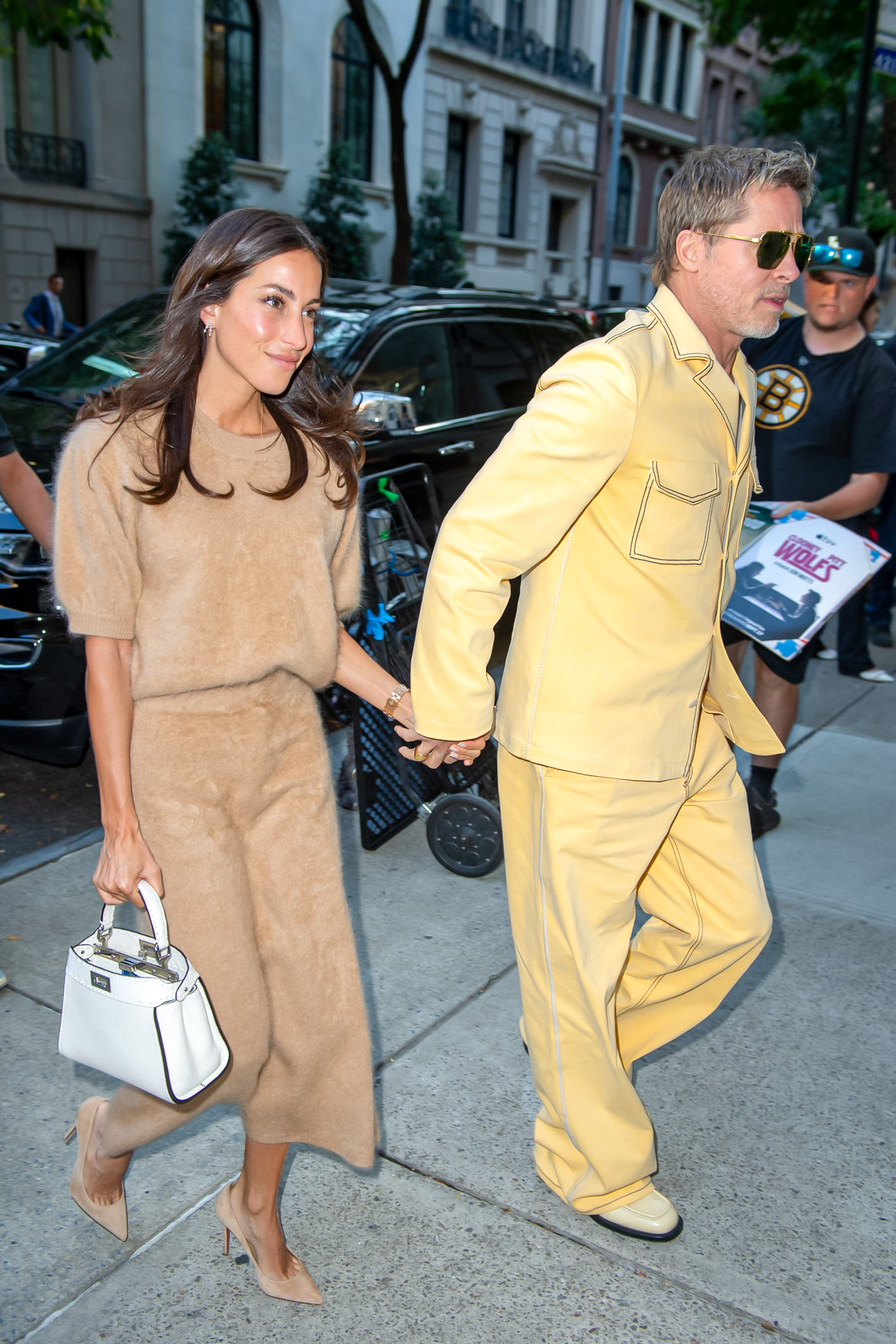 Ines de Ramon et Brad Pitt. | Source : Getty Images
