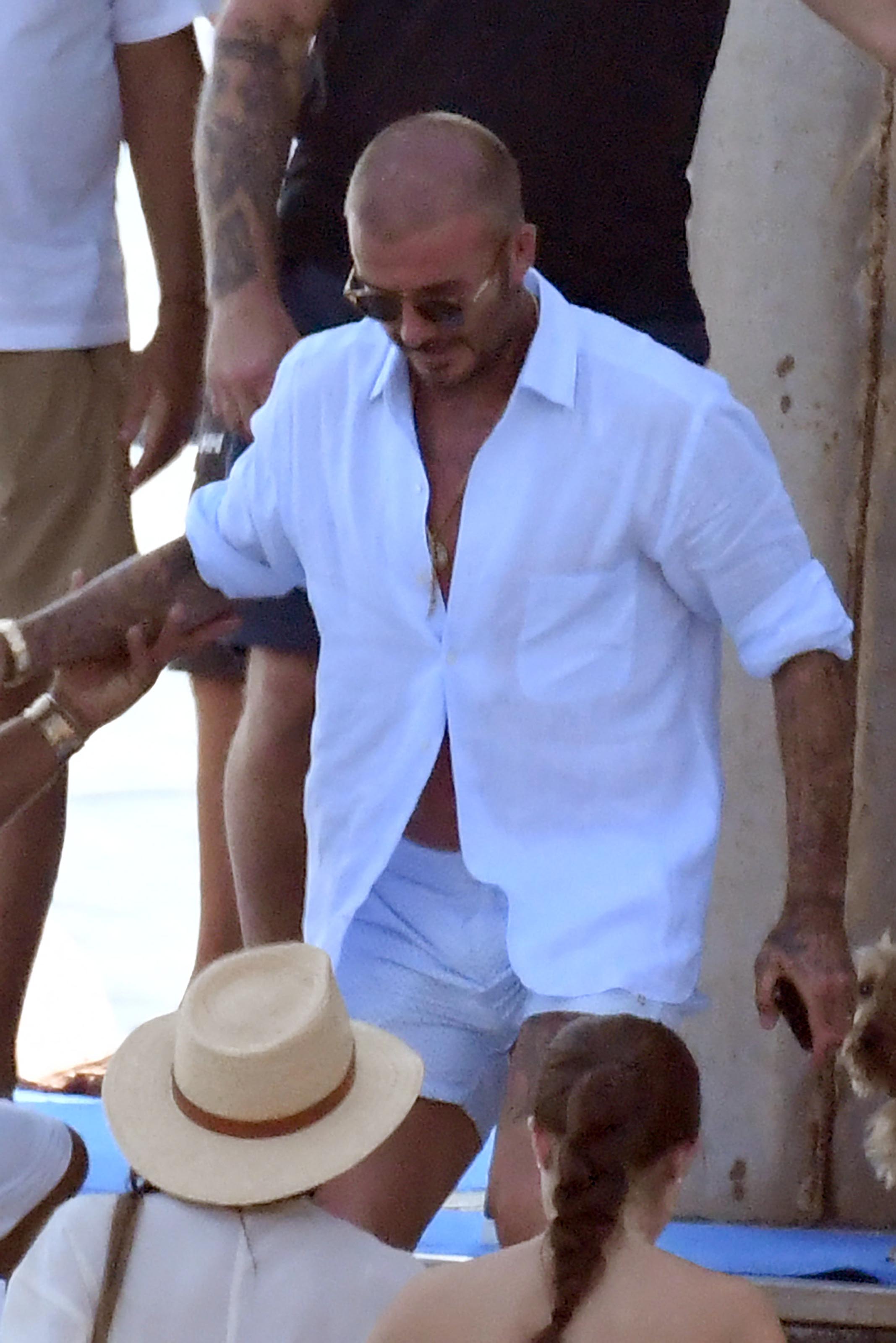 David Beckham le 18 août 2023, à Nerano, en Italie. | Source : Getty Images
