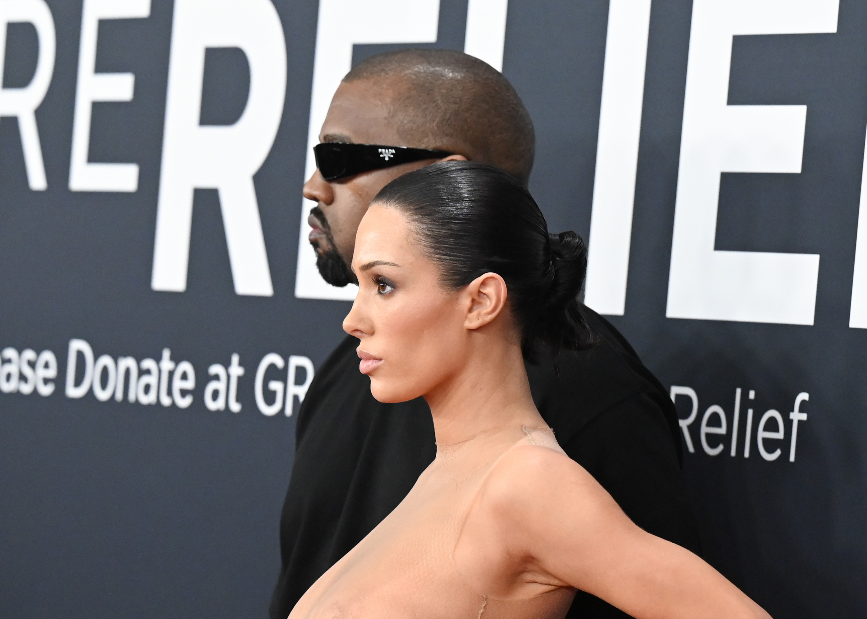 Kanye West et Bianca Censori le 2 février 2025 | Source : Getty Images