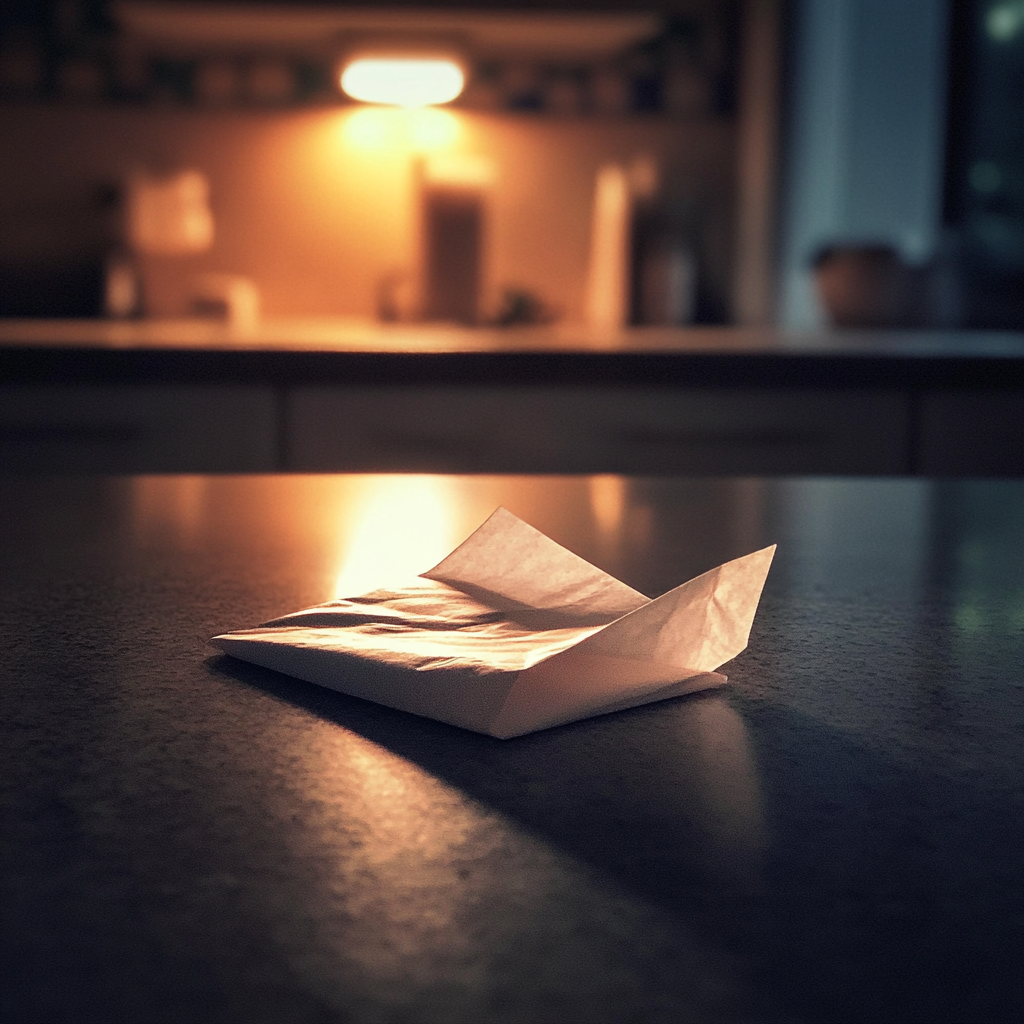 A folded sheet of paper | Source: Midjourney