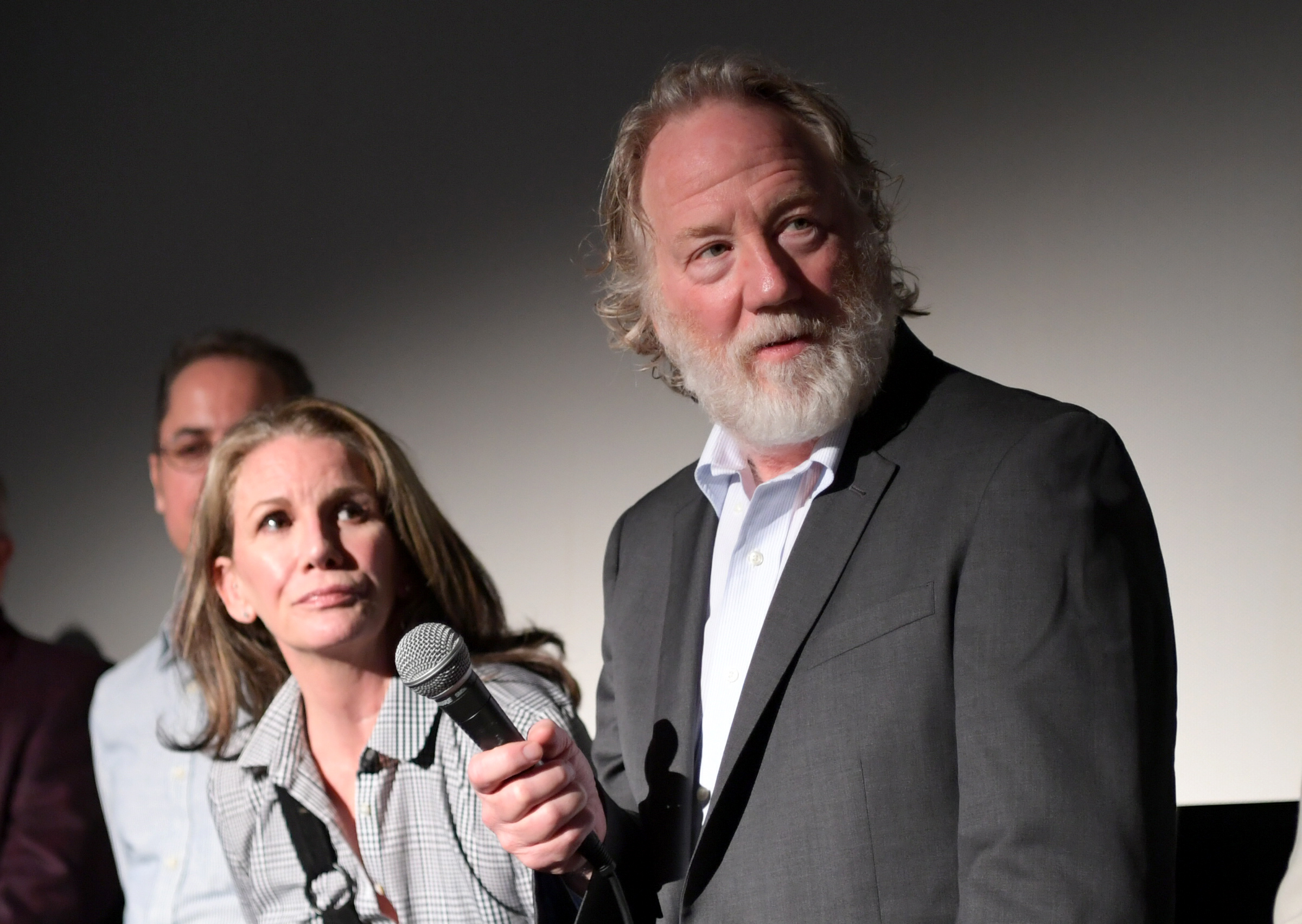 Melissa Gilbert et Timothy Busfield s'expriment lors d'une projection de Guest Artist pendant le Festival international du film de Santa Barbara, en Californie, le 9 février 2019 | Source : Getty Images