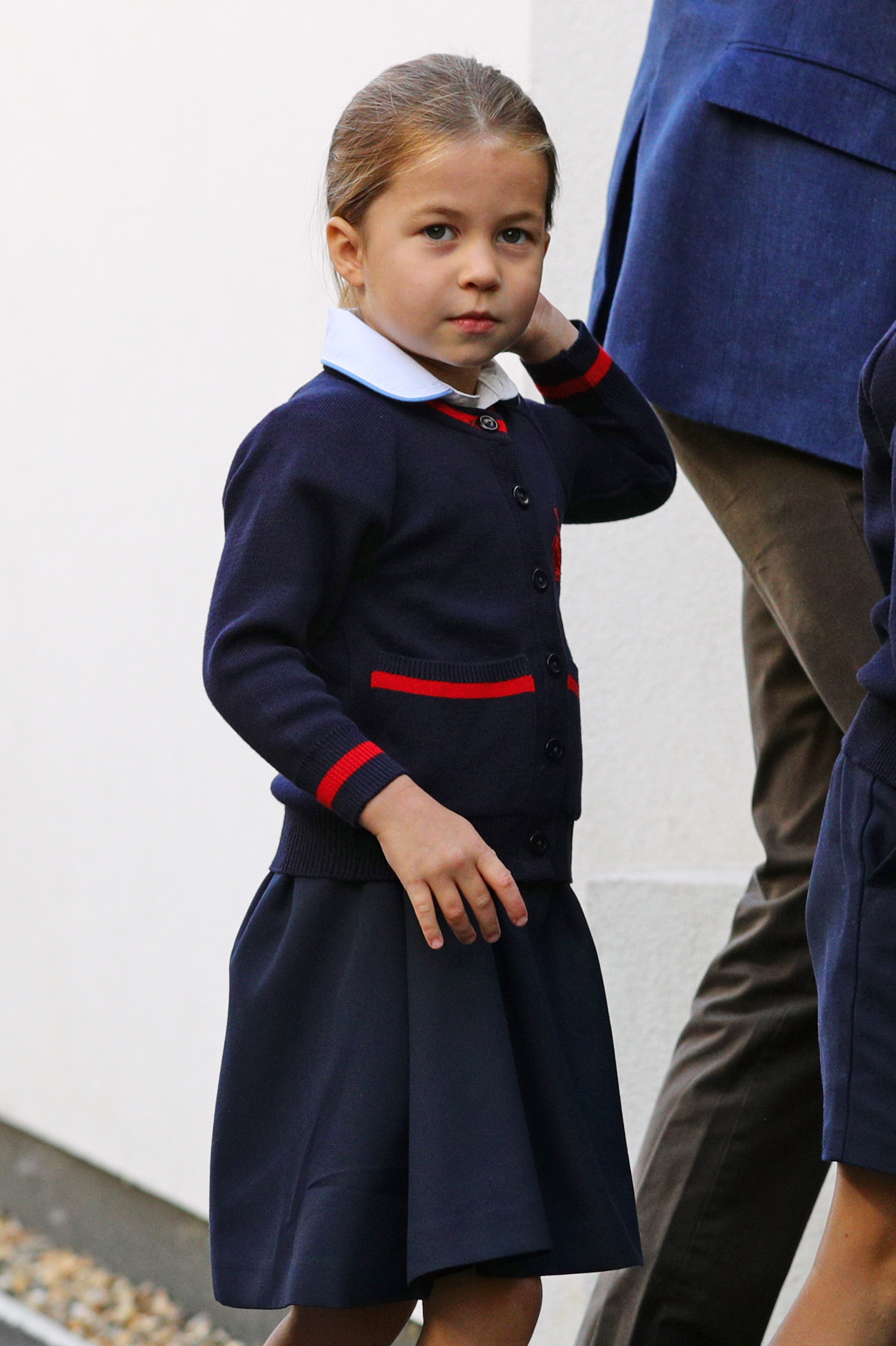 La princesse Charlotte arrivant pour son premier jour d'école à Thomas's Battersea, le 5 septembre 2019, à Londres, en Angleterre. | Source : Getty Images