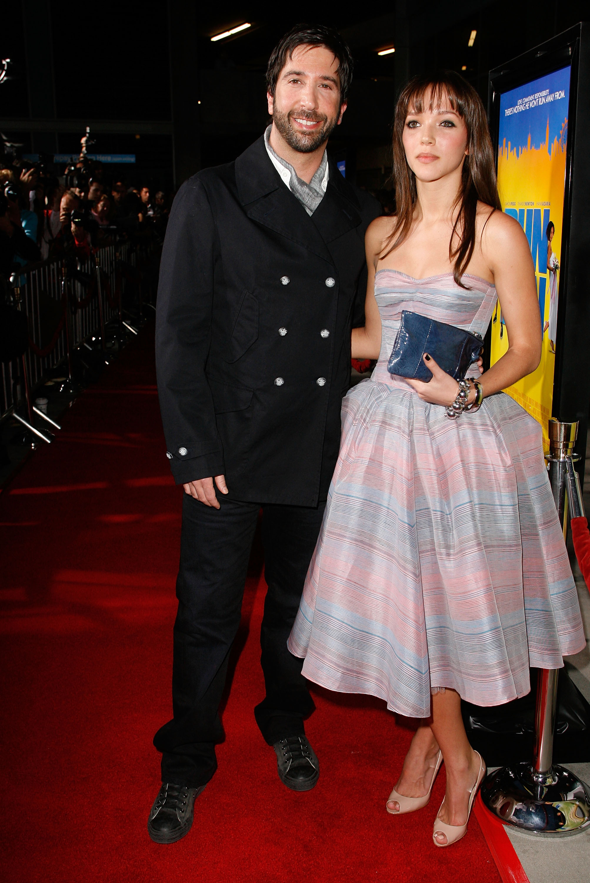 Zoe Buckman et David Schwimmer à la première de "Cours toujours" le 24 mars 2008 à New York | Source : Getty Images