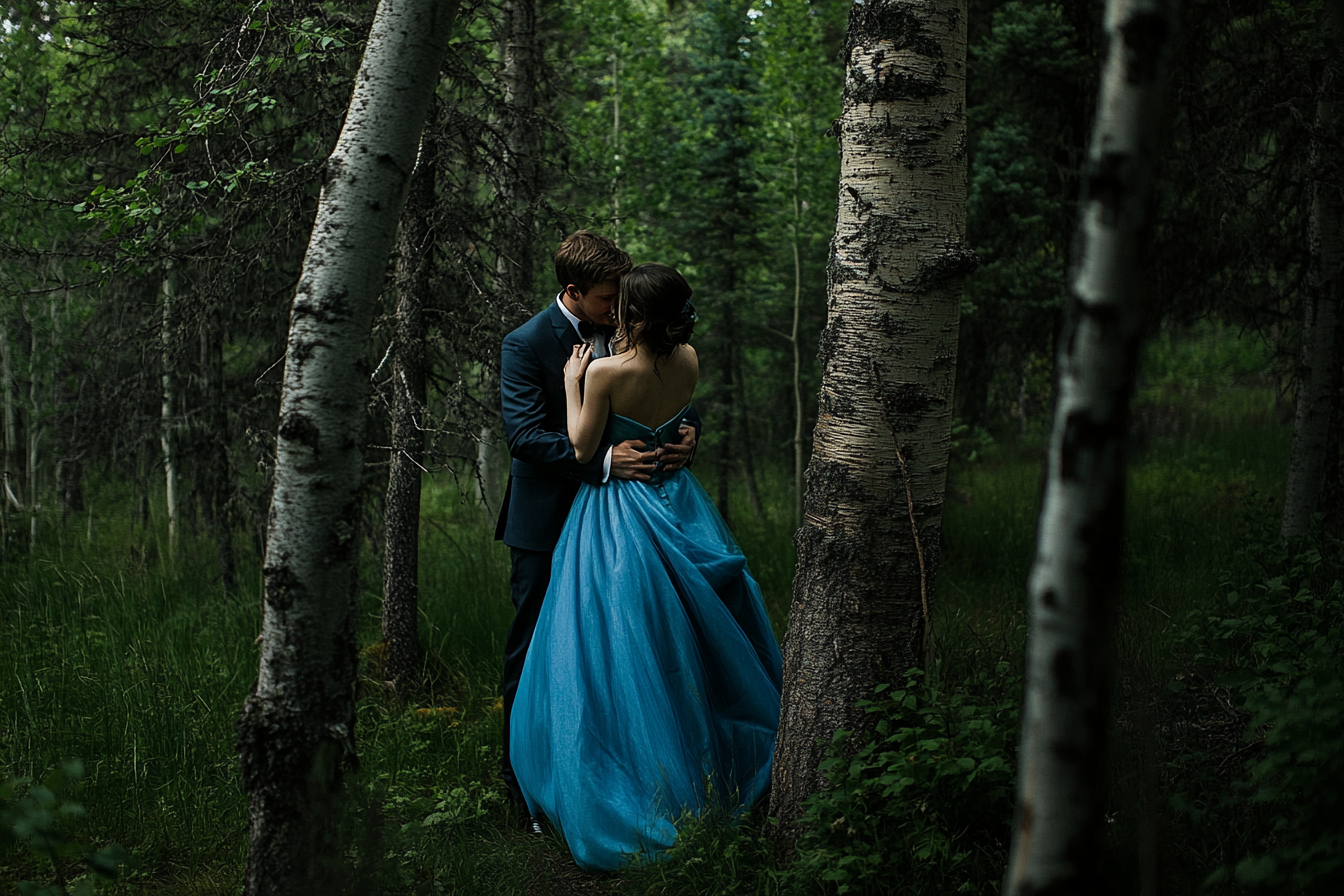 Un couple dans une forêt | Source : Midjourney