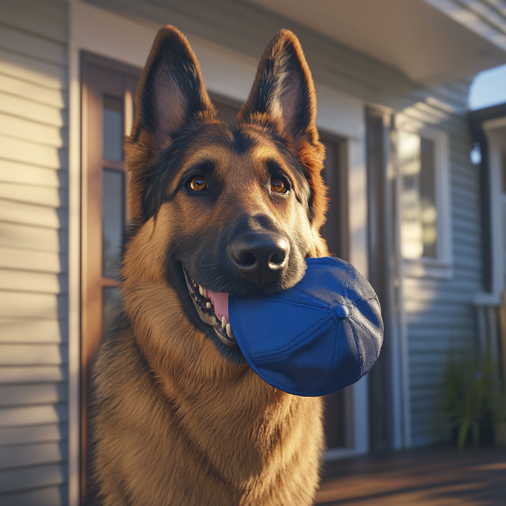 Un chien tenant une casquette de baseball | Source : Midjourney