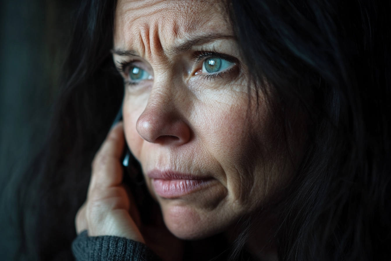 Une femme au téléphone | Source : Midjourney