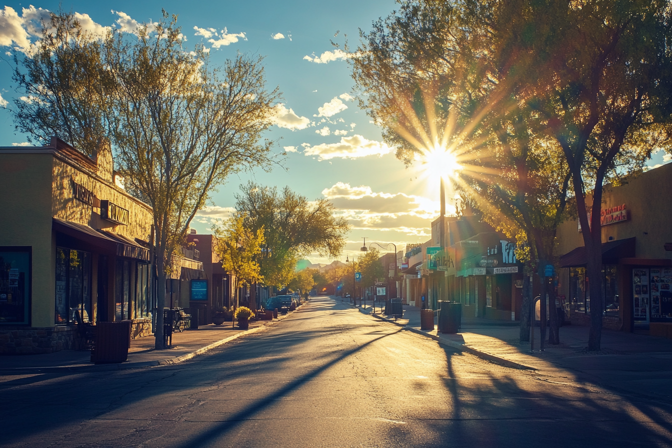 Journée ensoleillée dans une ville | Source : Midjourney