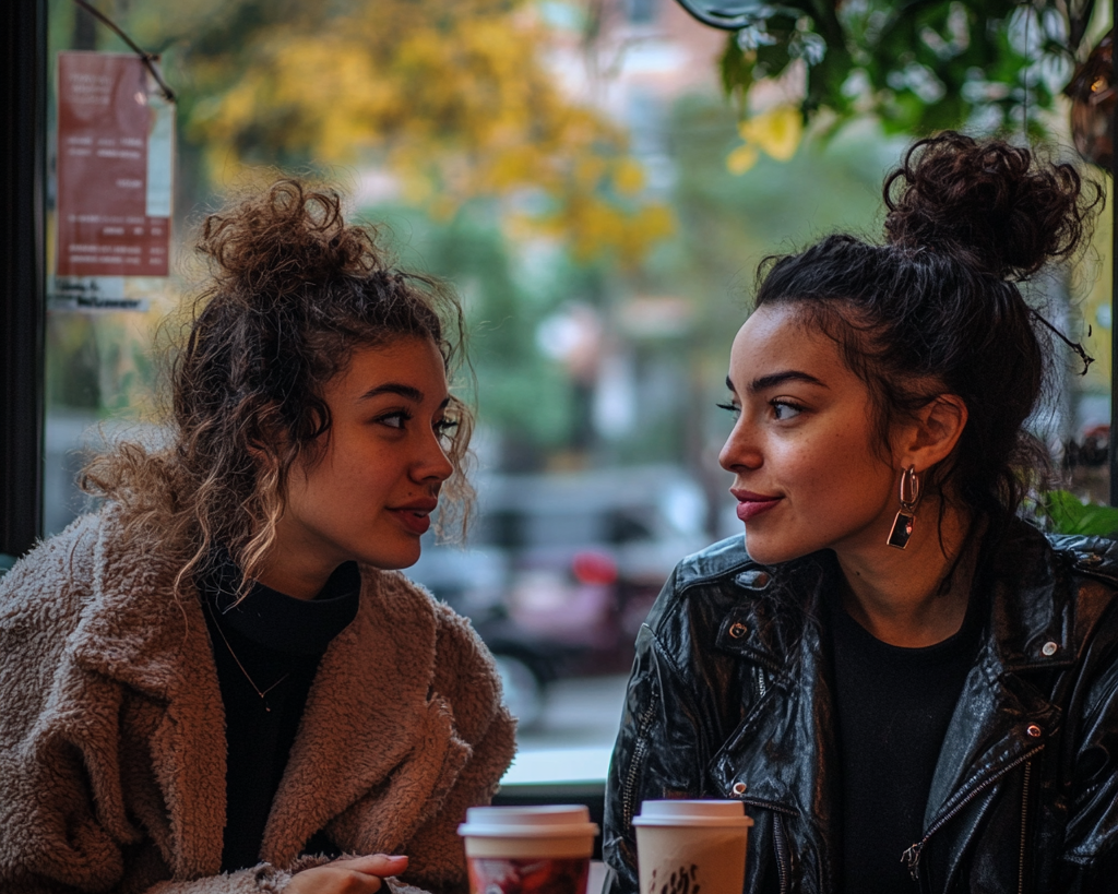 Des femmes ayant une conversation dans un café | Source : Midjourney