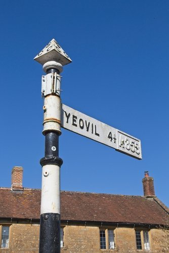 Panneau de rue à Yeovil, Somerset, Angleterre. | Source : Shutterstock