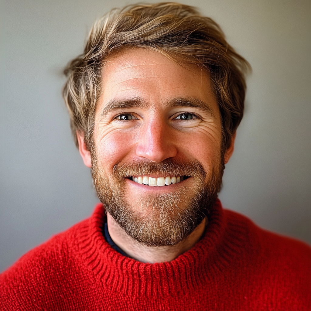 Gros plan sur un homme souriant | Source : Midjourney