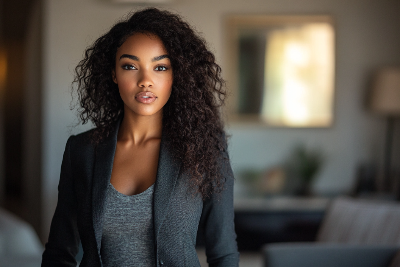 Une femme marchant dans un salon | Source : Midjourney